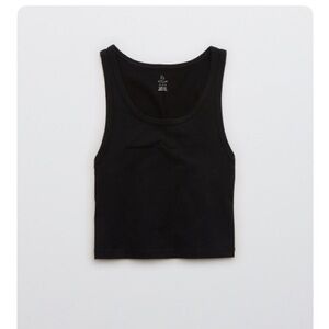 Aerie Offline Black OG Crop Top